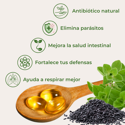 Micro Ingredients | Cápsulas de Aceite de Orégano + Semilla Negra natural